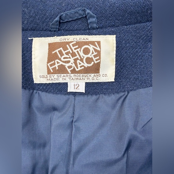 Vintage Navy Blazer the Fashion Place 80s 12 - Picture 4 of 6